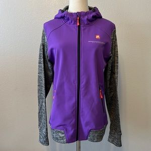 Outfitter Trading Co. Breckinridge, CO Hooded Full Zip Jacket Thumb Holes Sz M